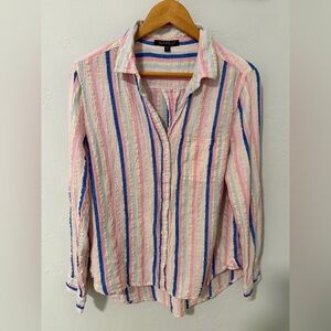 Violet & Claire Multicolor Striped Button-Down Shirt